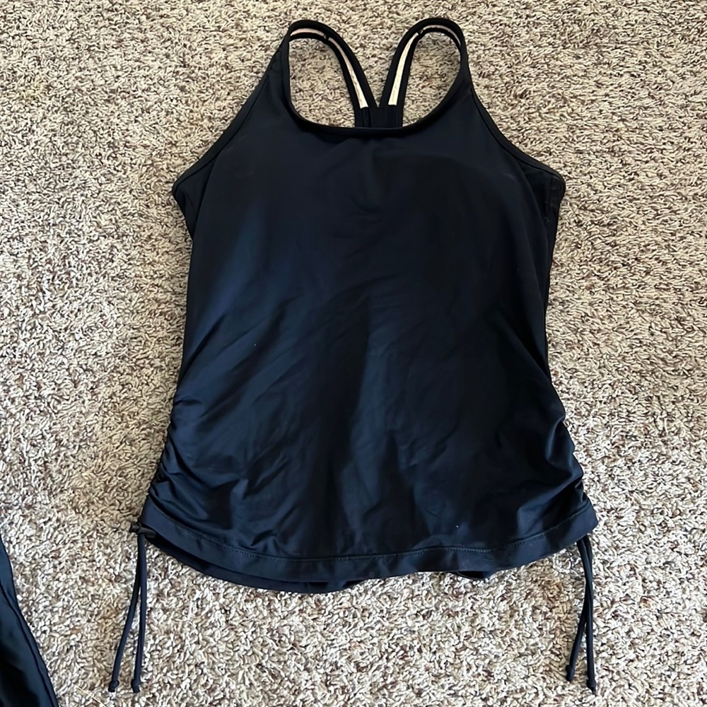 Black Athleta Sz Small black tankini swim top